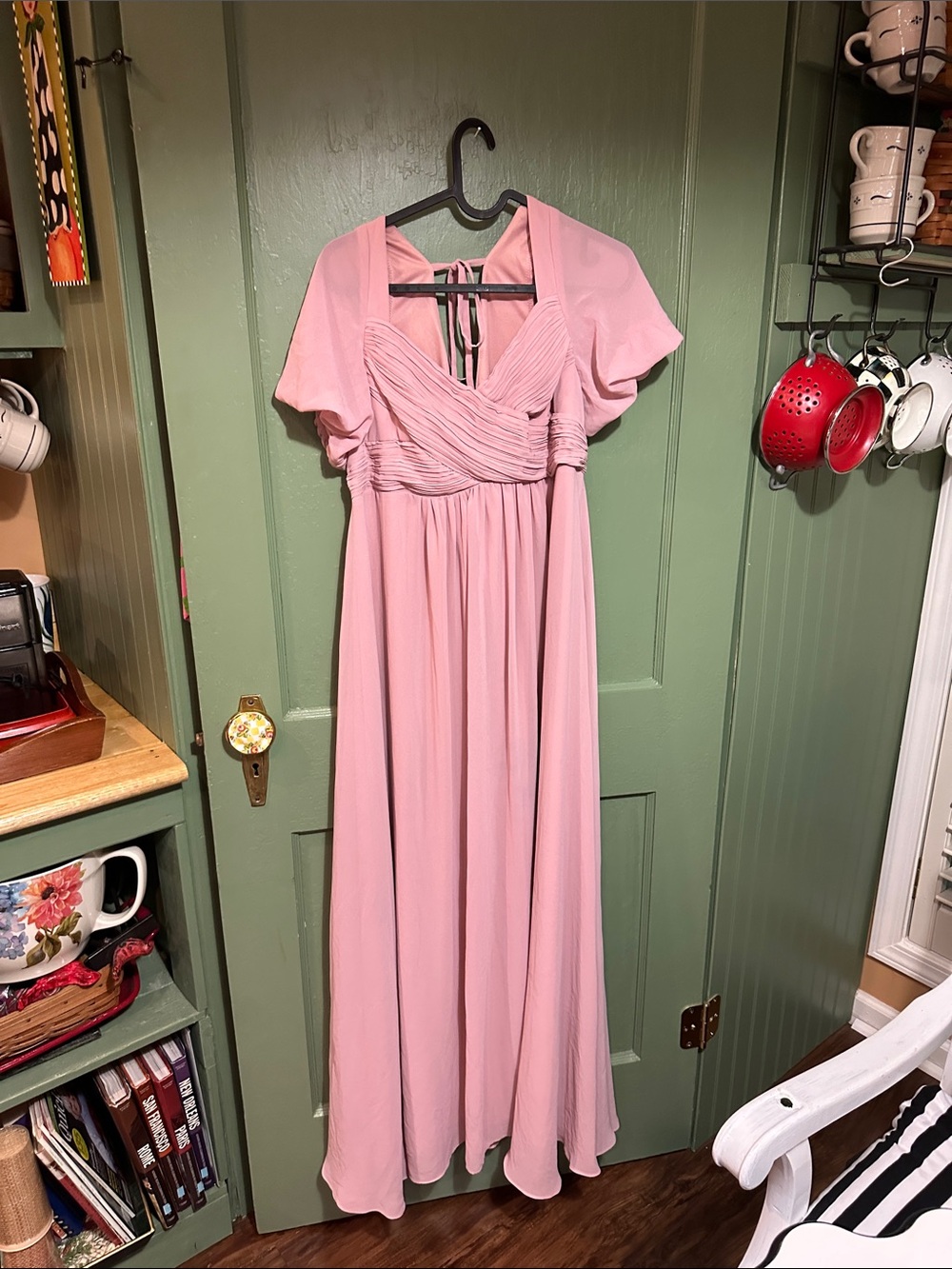 Ever Pretty Dusty Pink Empire-Waist Maxi Dress